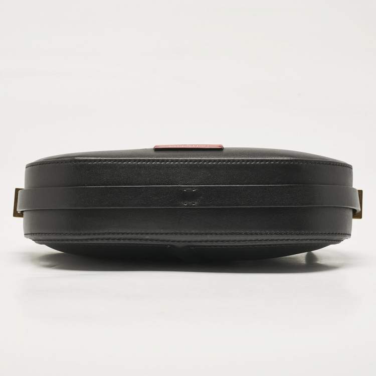 Pre Owned Valentino Black Leather Vlogo Walk Crossbody Bag