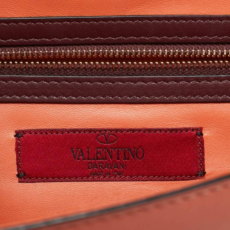 Pre Owned Valentino Multicolor Floral Leather Medium Rockstud Glam Lock Flap Bag