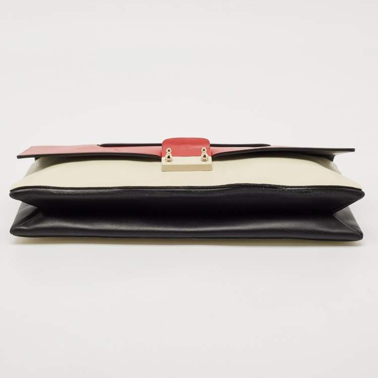Pre Owned Valentino Multicolor Leather Mime Clutch