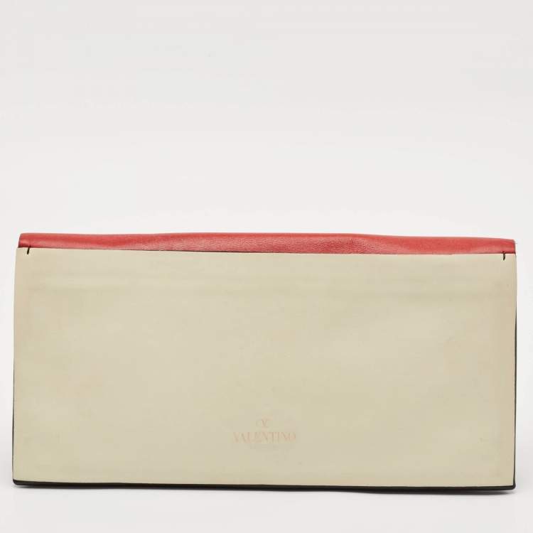 Pre Owned Valentino Multicolor Leather Mime Clutch