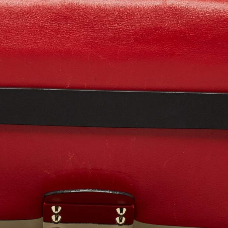 Pre Owned Valentino Multicolor Leather Mime Clutch