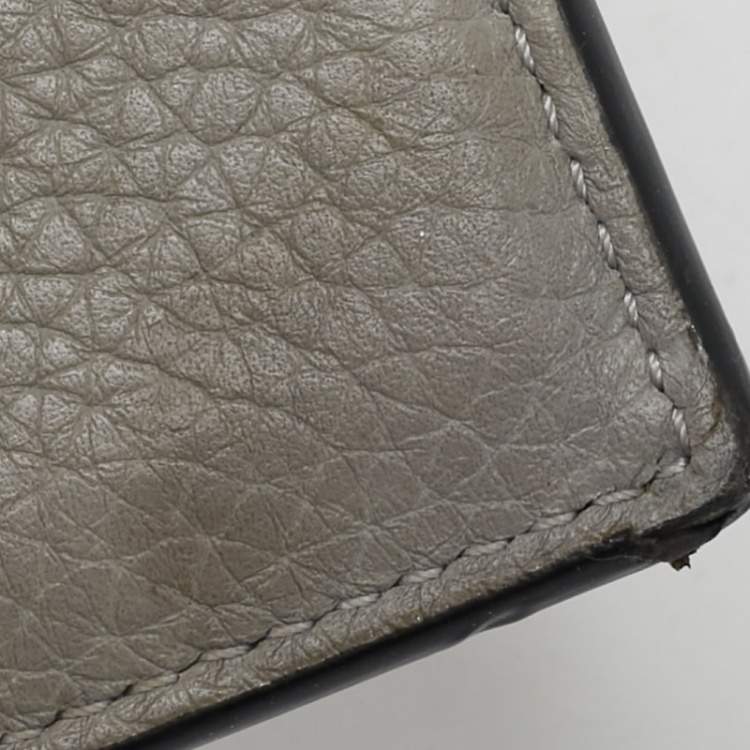 Pre Owned Valentino Grey Leather Rockstud Card Holder