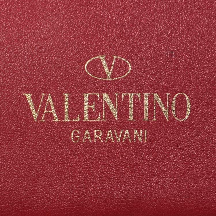 Pre Owned Valentino Red Leather Medium Rockstud Trapeze Tote