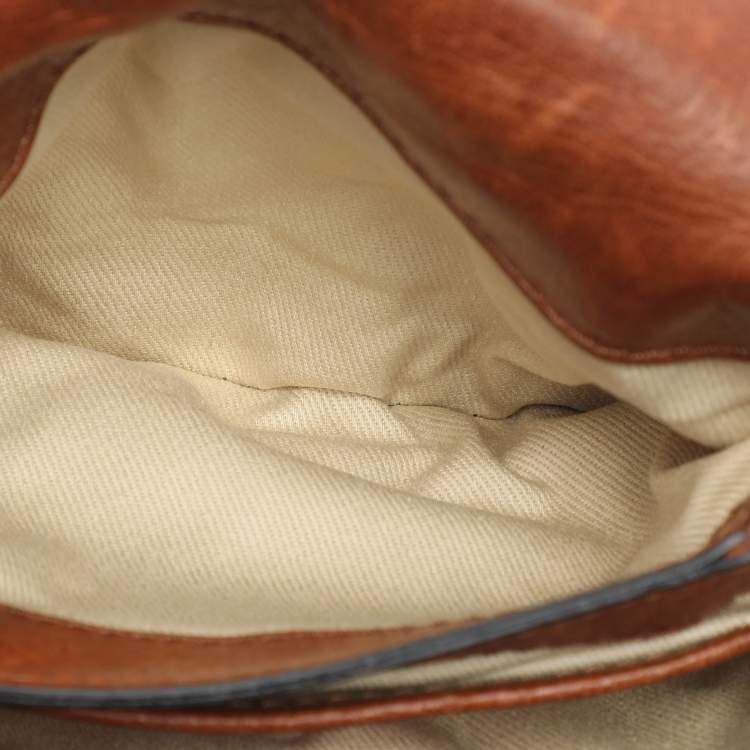 Pre Owned Valentino Brown Leather Shoulder Bag