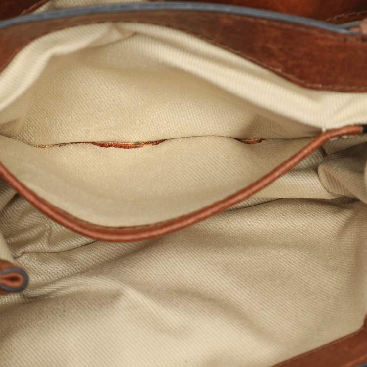Pre Owned Valentino Brown Leather Shoulder Bag