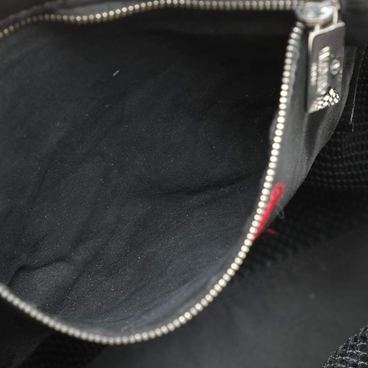 Pre Owned Valentino Black Leather and Mesh Bow Tote