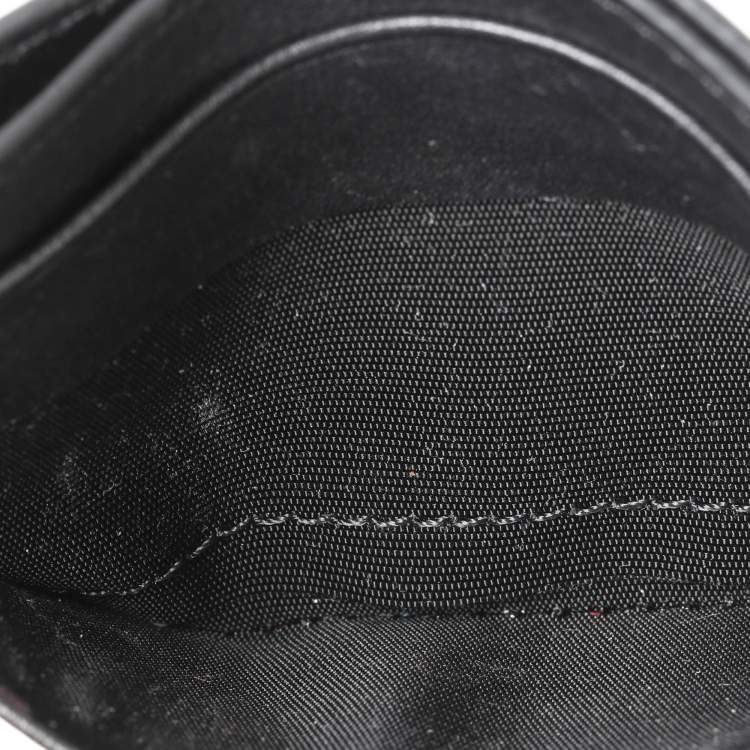 Pre Owned Valentino Black Leather Rockstud Card Holder