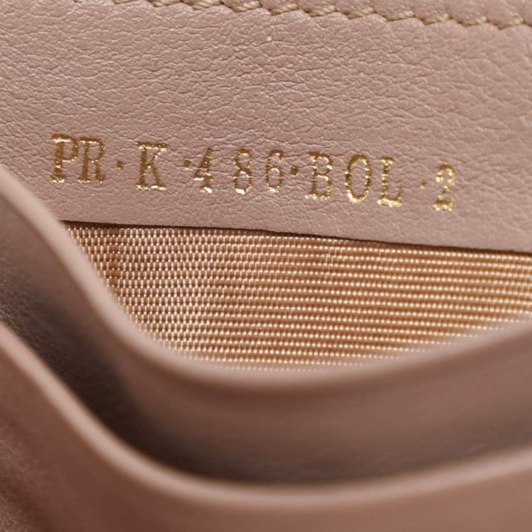 Pre Owned Valentino Beige Leather Rockstud Card Holder