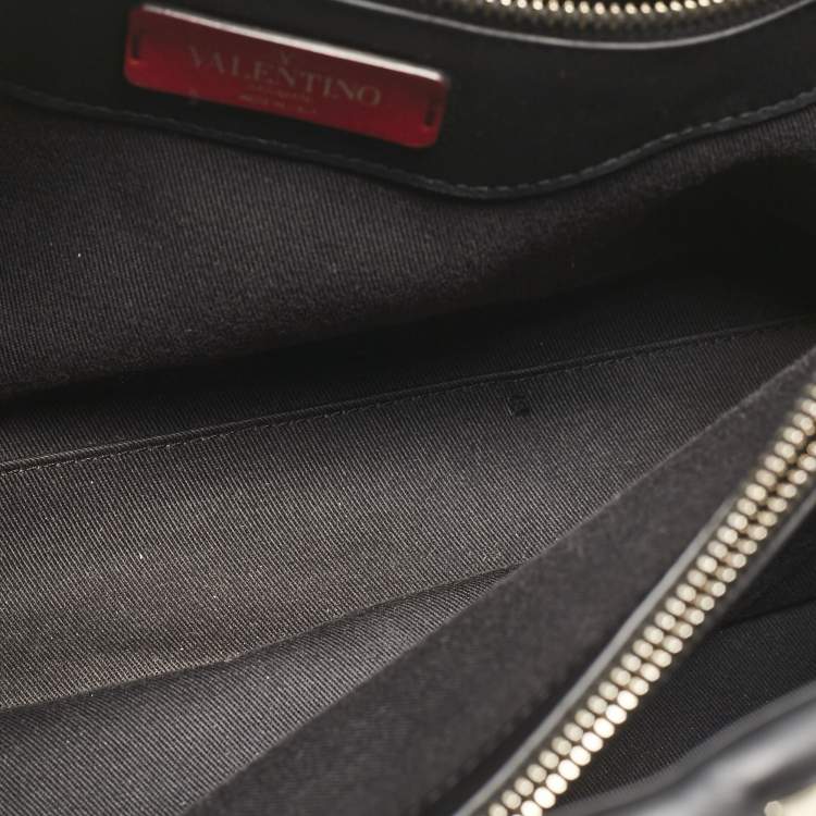 Pre Owned Valentino Black Quilted Leather Candystud Tote