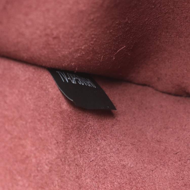 Pre Owned Valentino Dark Burgundy Leather Rockstud Envelope Pouch