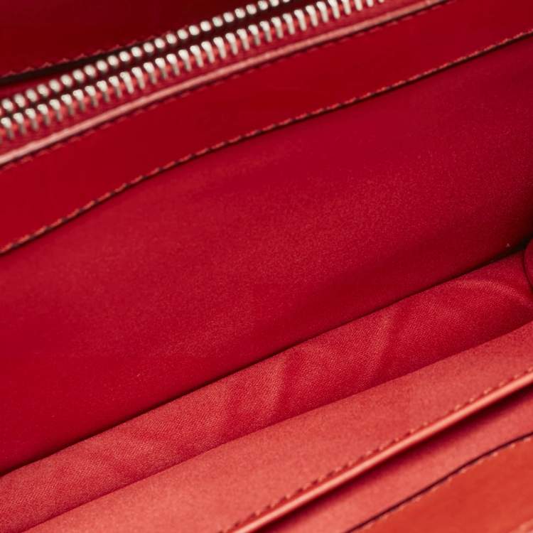 Pre Owned Valentino Red Leather Bow Flap Shoulder Bag