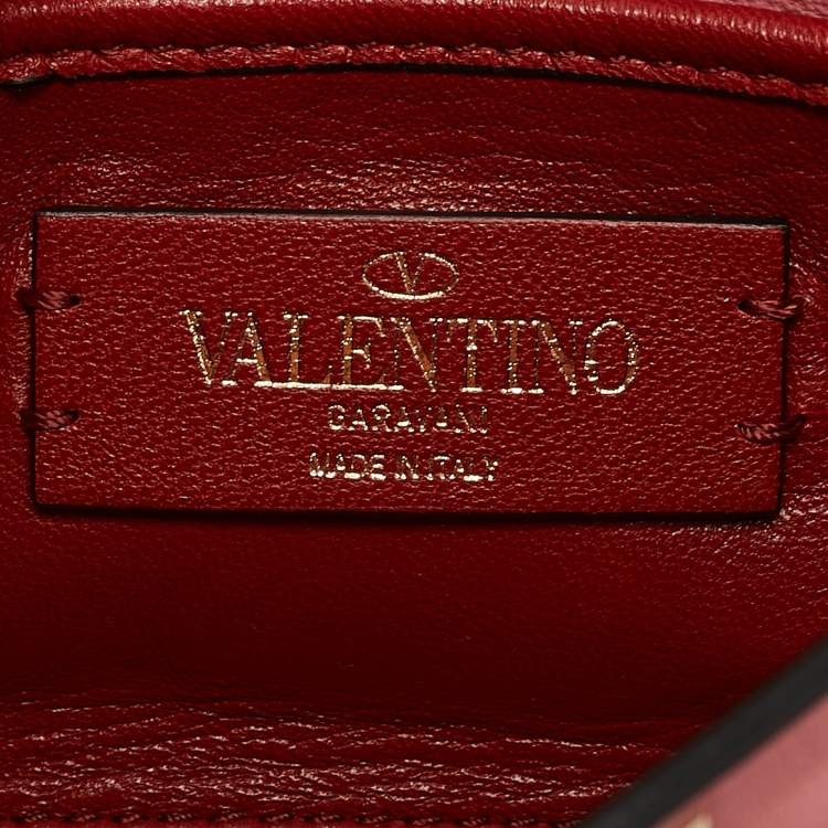 Pre Owned Valentino Pink Quilted Leather Small Rockstud Spike Chain Bag
