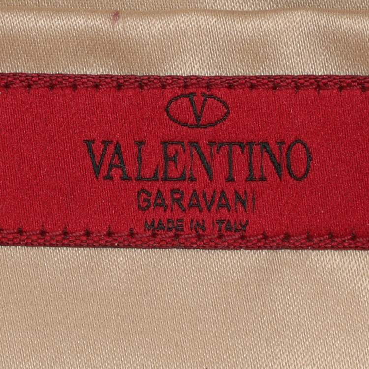 Pre Owned Valentino Brown/Beige Python Bow Clutch