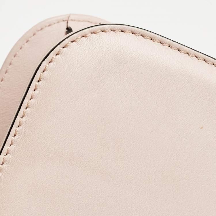 Pre Owned Valentino Pink Leather Medium Glam Lock Shoulder Bag