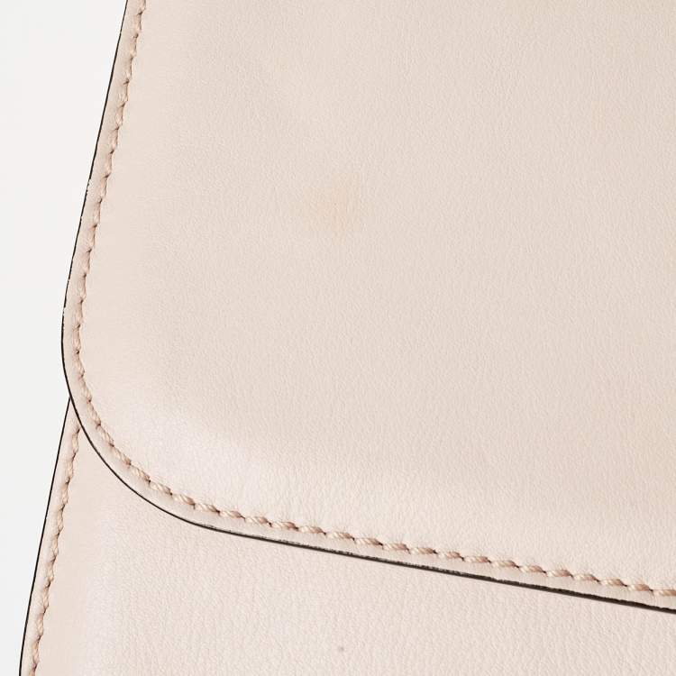Pre Owned Valentino Pink Leather Medium Glam Lock Shoulder Bag