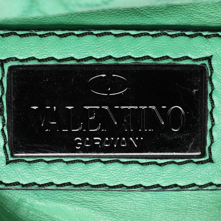 Pre Owned Valentino Light Green Laser Cut Leather Laceland Hobo