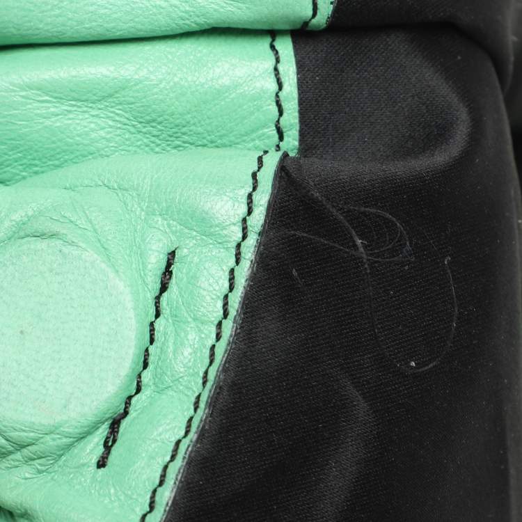 Pre Owned Valentino Light Green Laser Cut Leather Laceland Hobo