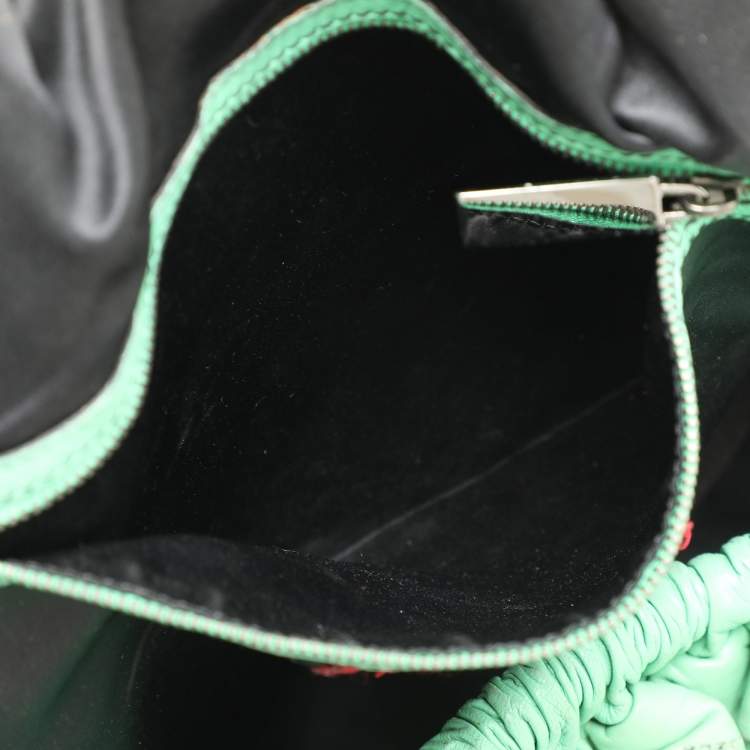 Pre Owned Valentino Light Green Laser Cut Leather Laceland Hobo