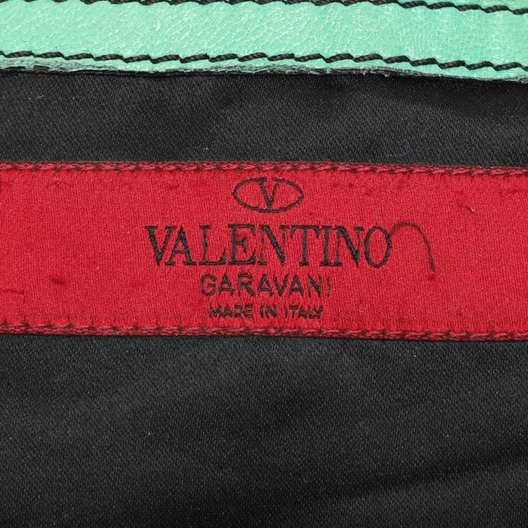 Pre Owned Valentino Light Green Laser Cut Leather Laceland Hobo