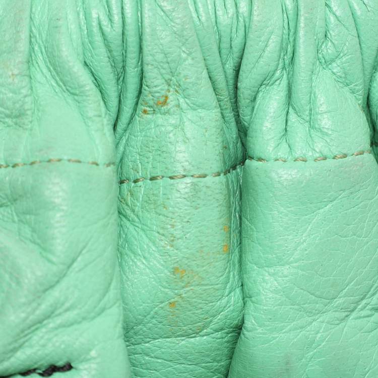 Pre Owned Valentino Light Green Laser Cut Leather Laceland Hobo