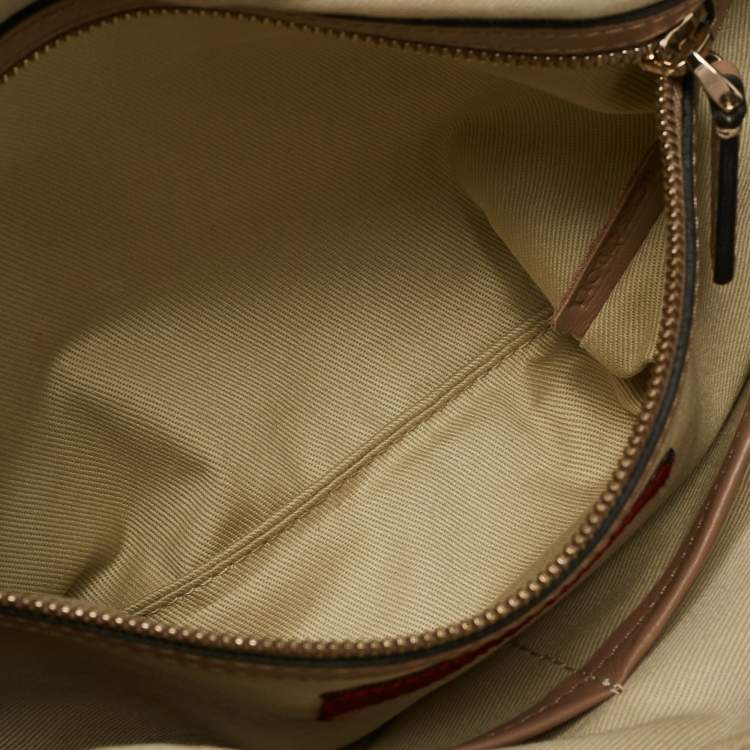 Pre Owned Valentino Beige Leather Rockstud Dome Satchel