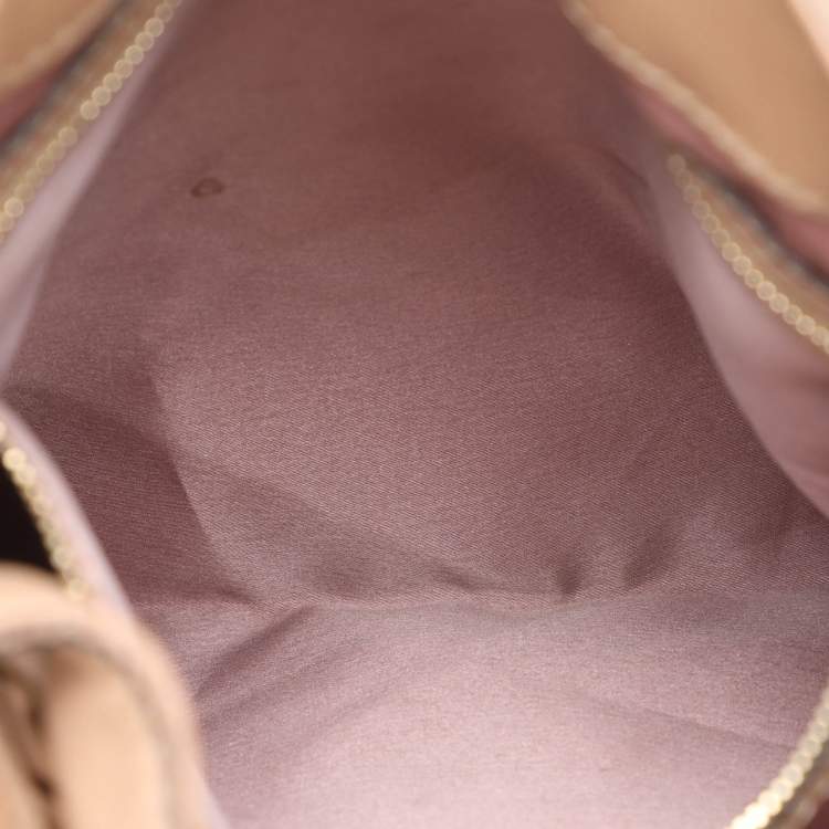 Pre Owned Valentino Beige Leather Floral Applique Shoulder Bag