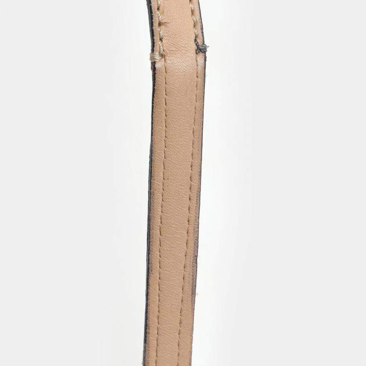 Pre Owned Valentino Beige Leather Floral Applique Shoulder Bag