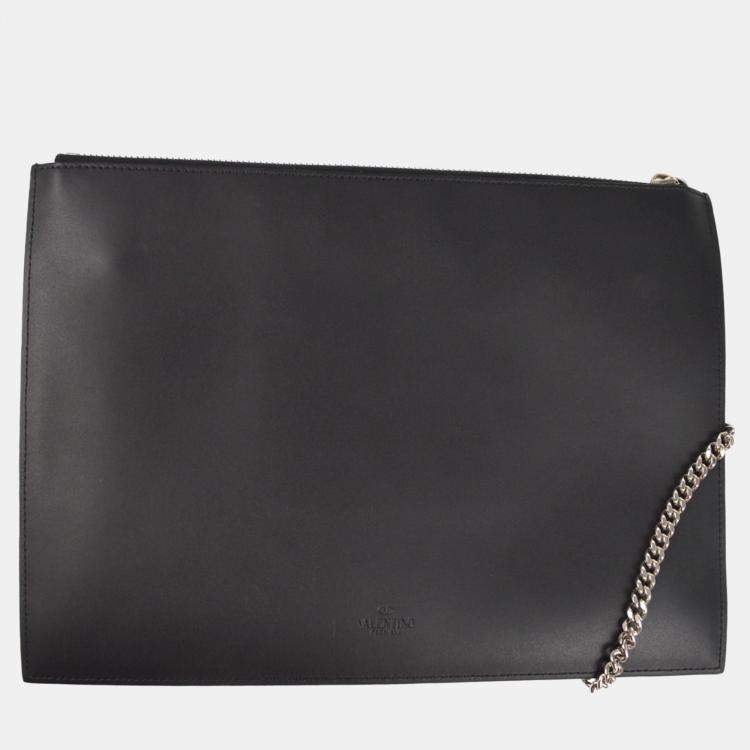 Pre Owned Valentino Garavani Black Clutch Bag