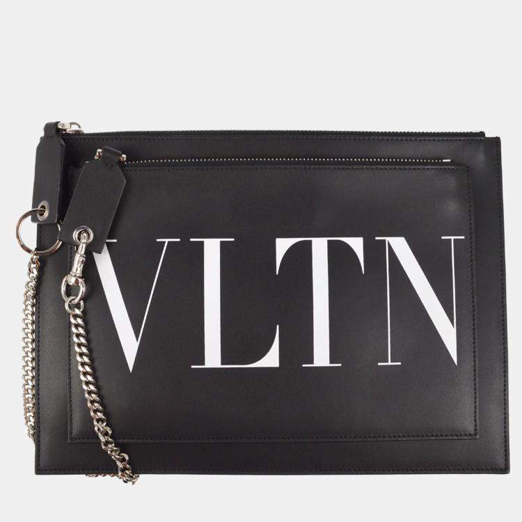 Pre Owned Valentino Garavani Black Clutch Bag