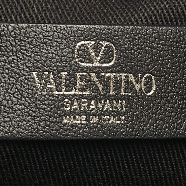 Pre Owned Valentino Black Panther Print Canvas Mini Escape Bucket Bag