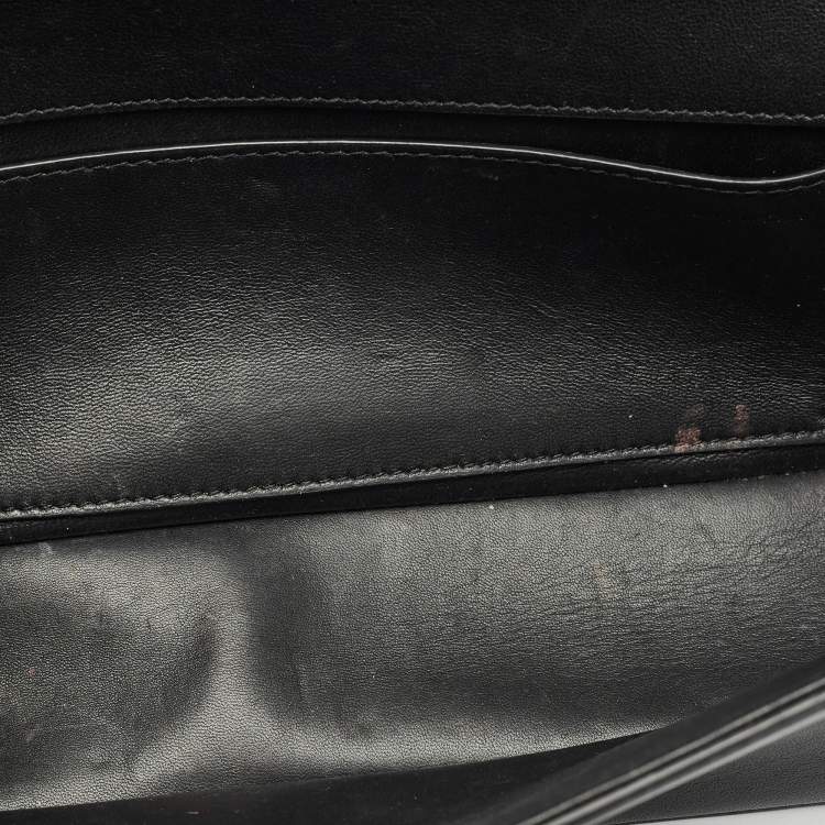 Pre Owned Valentino Black Leather Loco Flap Shoulder Bag