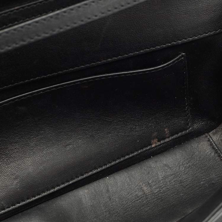 Pre Owned Valentino Black Leather Loco Flap Shoulder Bag