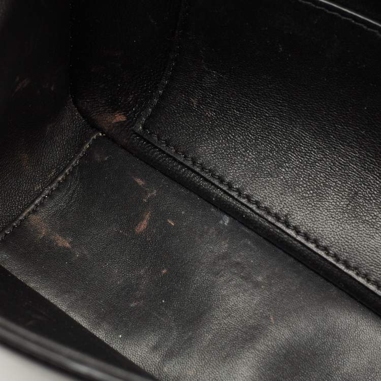 Pre Owned Valentino Black Leather Loco Flap Shoulder Bag