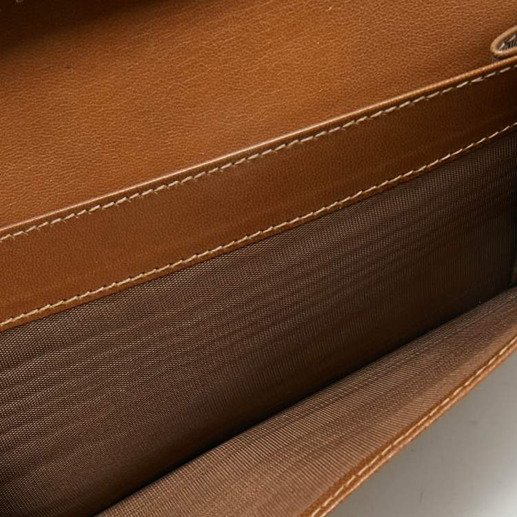 Pre Owned Valentino Beige Python Bow Flap Continental Wallet