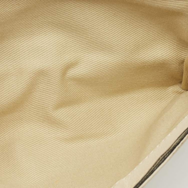 Pre Owned Valentino Ivory Leather Mini Va Va Voom Chain Clutch