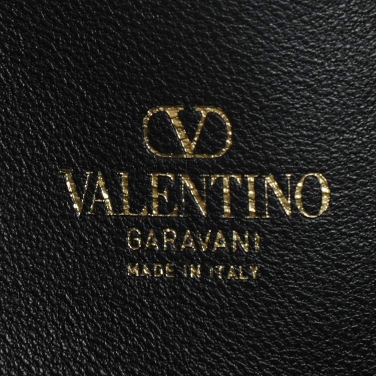 Pre Owned Valentino Black Leather VLogo Signature Mini Bucket Bag