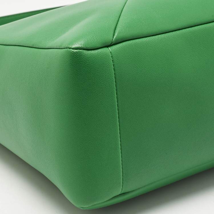 Pre Owned Valentino Green Leather Maxi One Stud Hobo