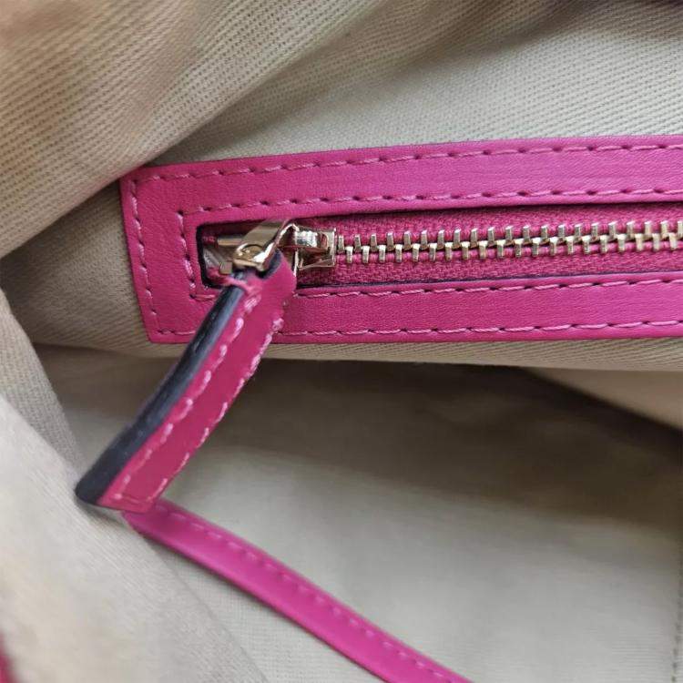 Pre Owned Valentino Rockstud Pink Leather Clutch Bag
