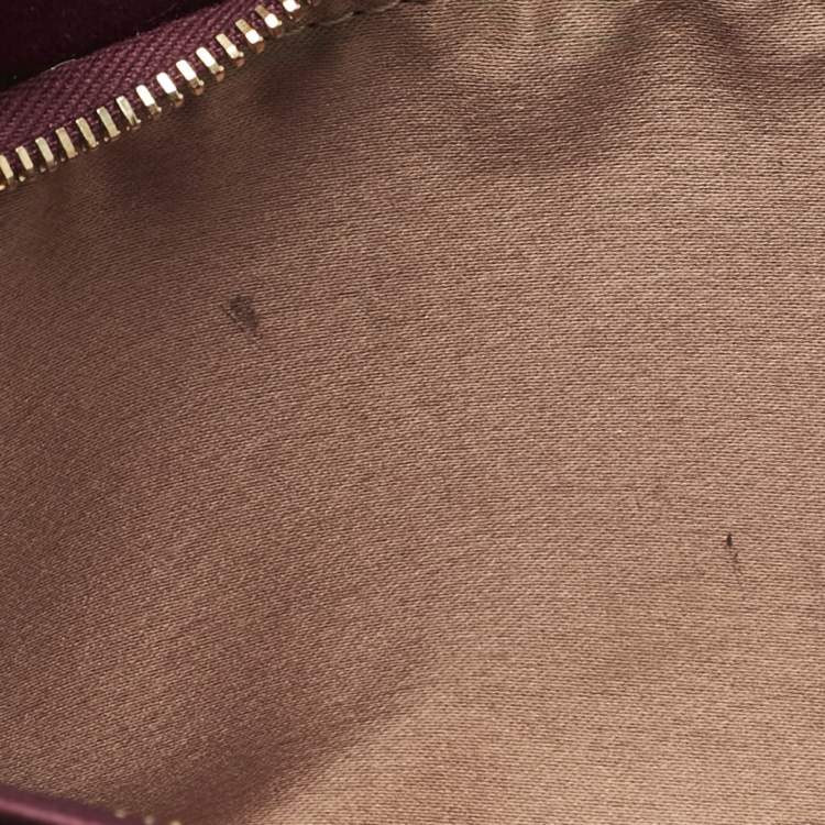 Pre Owned Valentino Burgundy Satin Bow Clutch