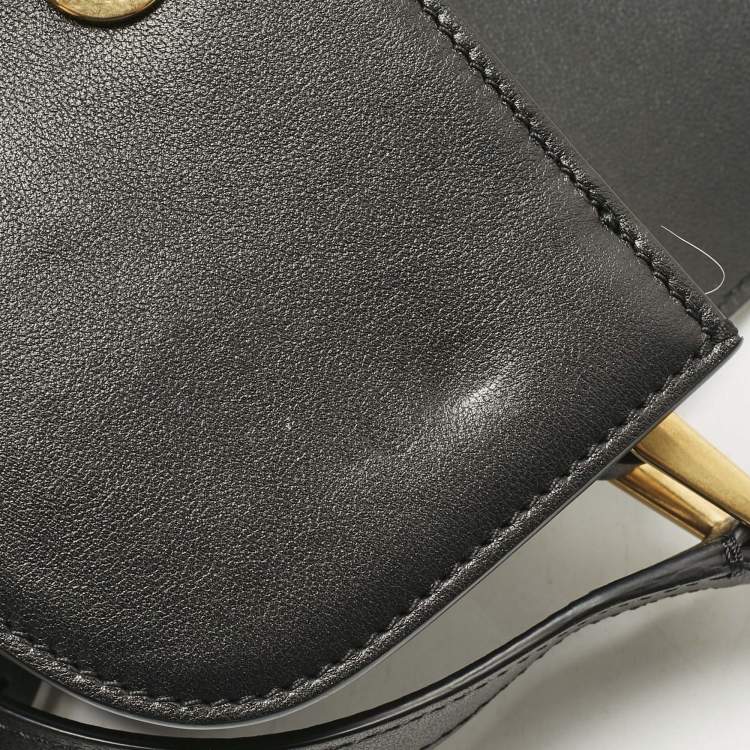 Pre Owned Valentino Black Leather Small Supervee Crossbody Bag