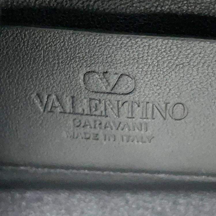 Pre Owned Valentino Garavani Quilty 67 Medium Black Leather Zip-Up Shoulder Bag