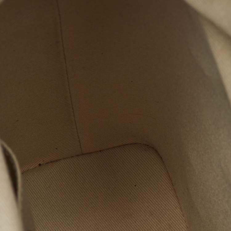Pre Owned Valentino Beige/Brown Wicker And Leather Vlogo Signature Bucket Bag
