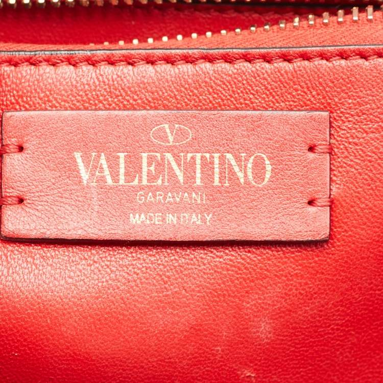 Pre Owned Valentino Black Leather Small VSling Top Handle Bag