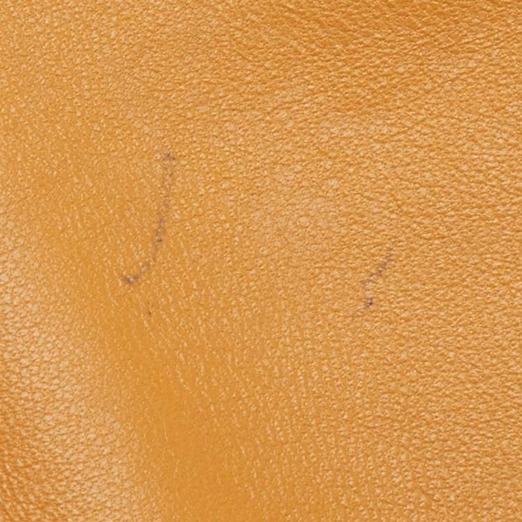 Pre Owned Valentino Mustard Yellow Leather My Rockstud Flap Top Handle Bag