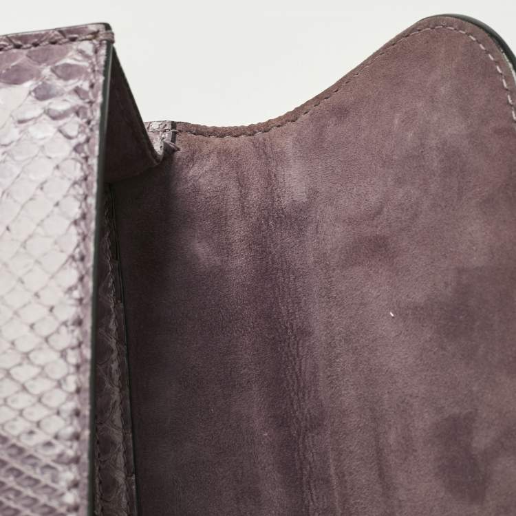 Pre Owned Valentino Lilac Python Rockstud Small Glam Lock Shoulder Bag