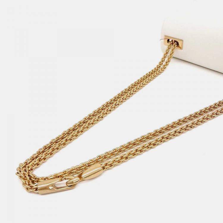 Pre Owned Valentino Cream Leather One Stud Chain Shoulder Bag
