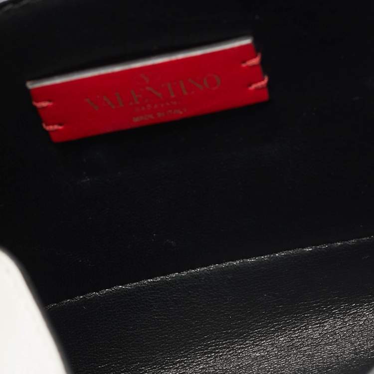 Pre Owned Valentino White Leather VRing Shoulder Bag