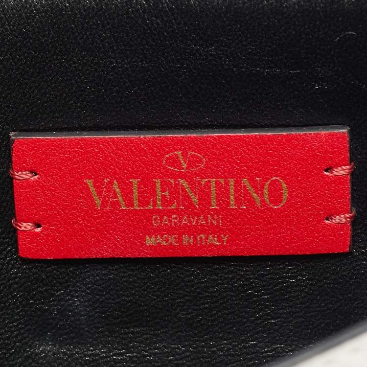 Pre Owned Valentino White Leather VRing Shoulder Bag