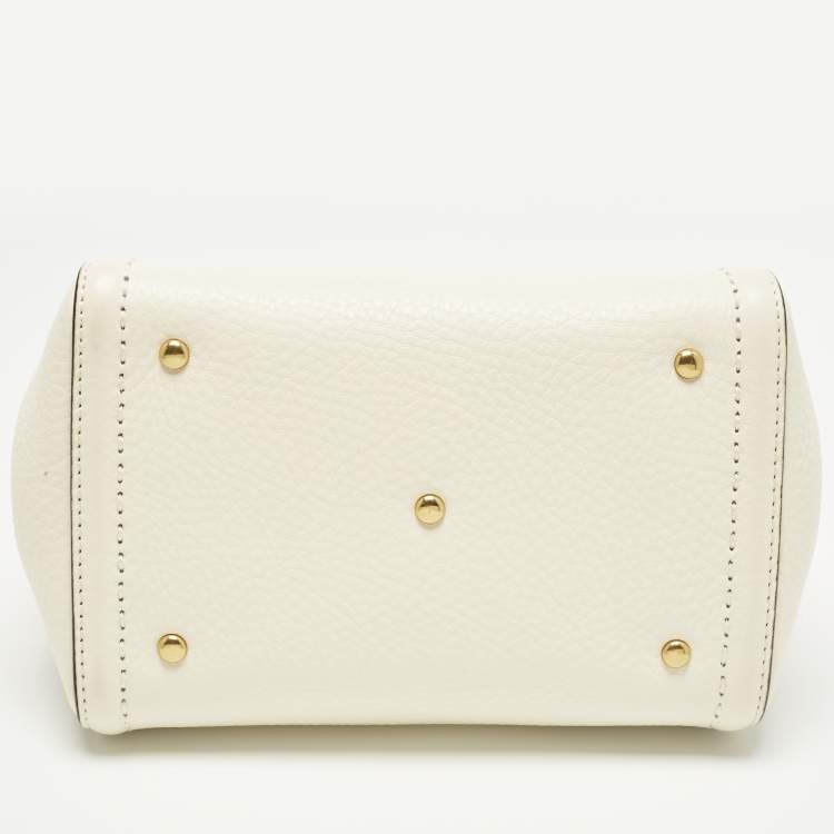 Pre Owned Valentino Off White Leather All time Tote