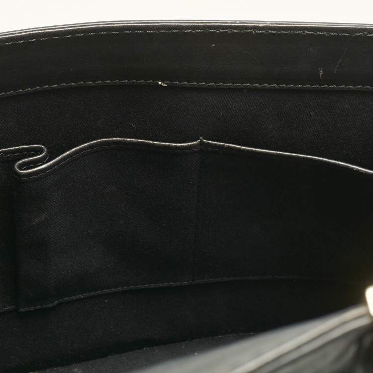 Pre Owned Valentino Black Leather Large Glam Lock Shoulder Bag